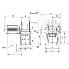 CRMT/6- 450/185 2.2Kw Ventilatorcentrifugal 400grd
