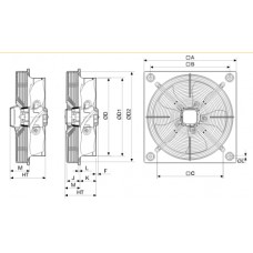 Ventilator axial HXTR/4-250 Ventilator axial HXTR/4-250